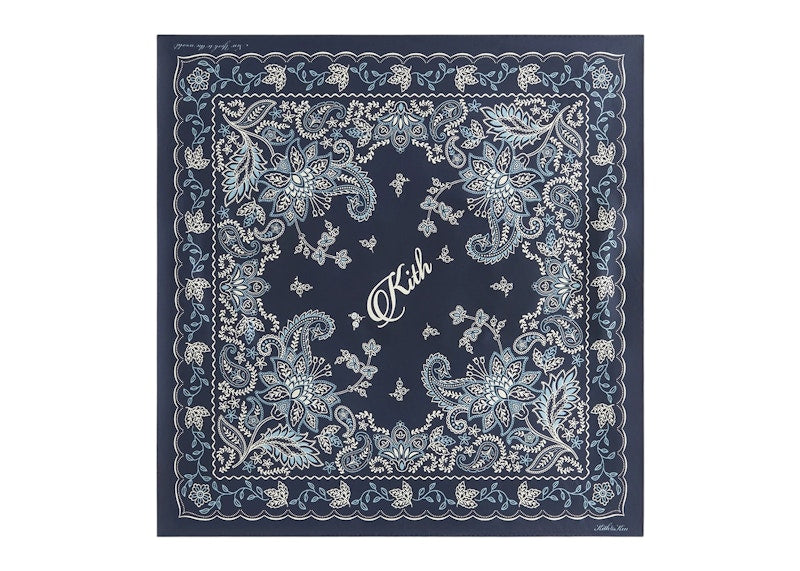 Kith Paisley Printed Silk Bandana (SS25) Nocturnal
