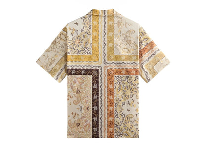 Kith Panelled Bandana Thompson Camp Collar Shirt Sandrift