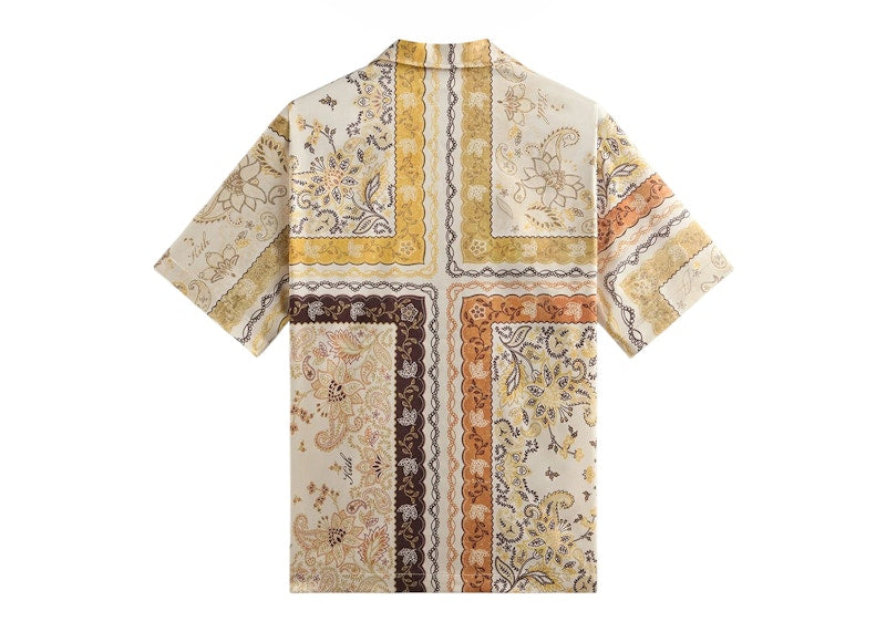 Kith Panelled Bandana Thompson Camp Collar Shirt Sandrift