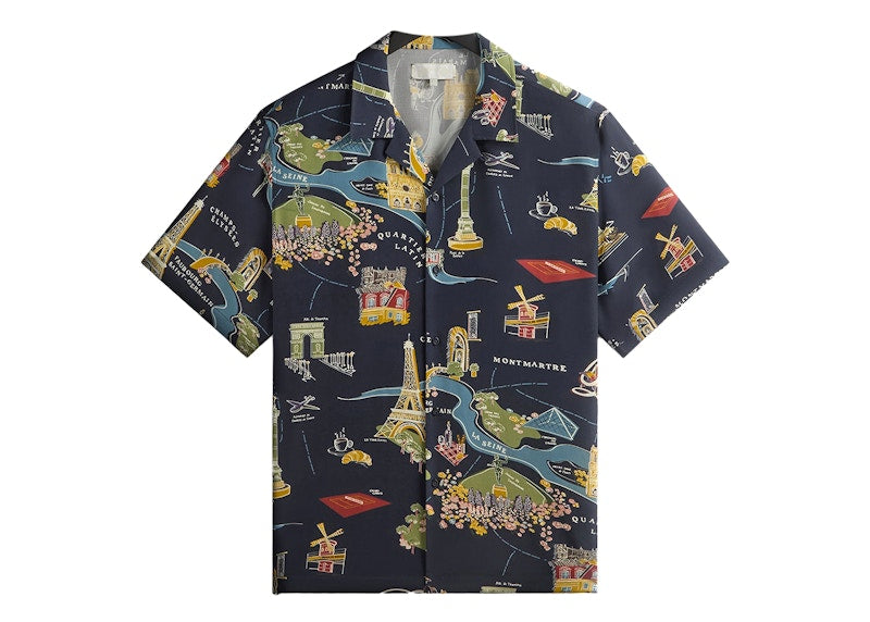 Kith Paris Thompson Camp Collar Shirt Nocturnal
