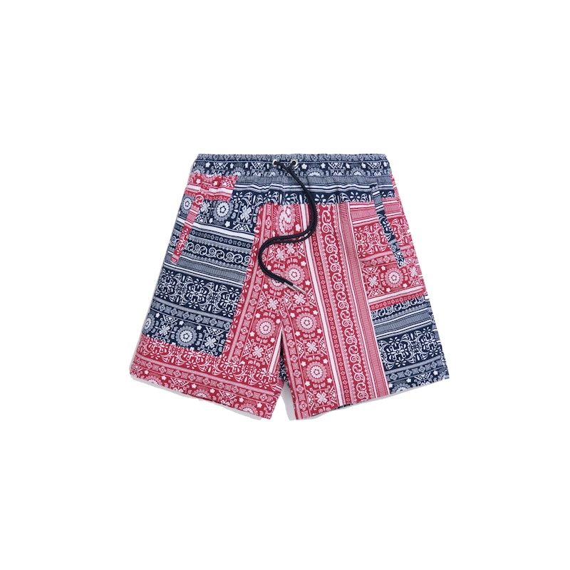Kith Patchwork Bandana Hardaway Red/Navy Multi