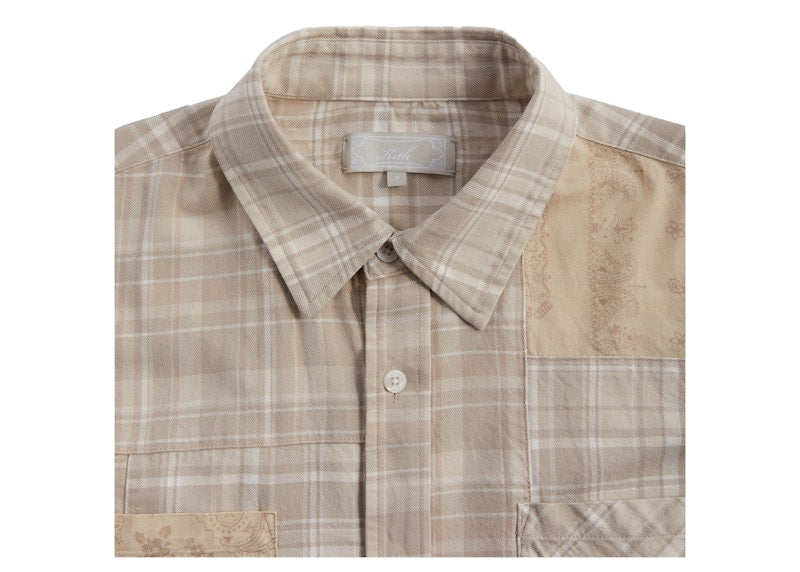 Kith Patchwork Jaydin Buttondown Shirt Sediment