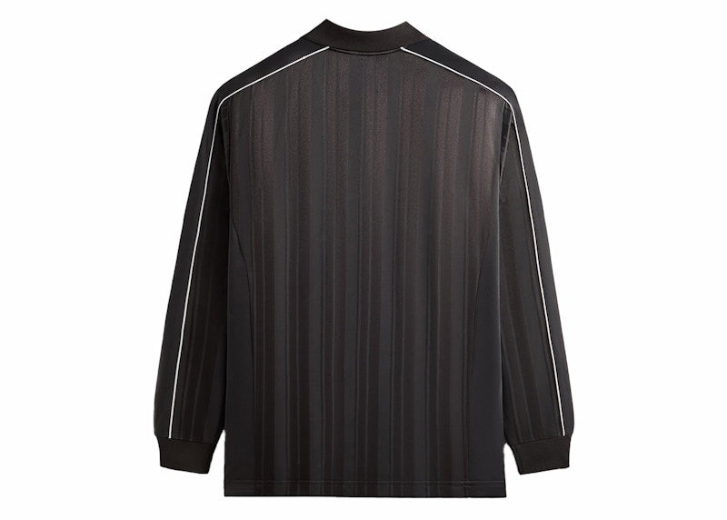Kith Pinstripe Tricot Panelled Tap In Polo Black Oyster