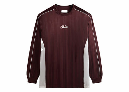 Kith Pinstripe Tricot Panelled Tee Magma