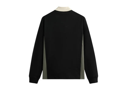 Kith Pique Long Sleeve Tap Polo Black