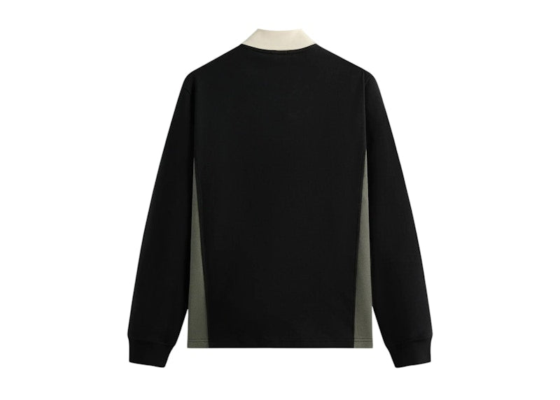 Kith Pique Long Sleeve Tap Polo Black