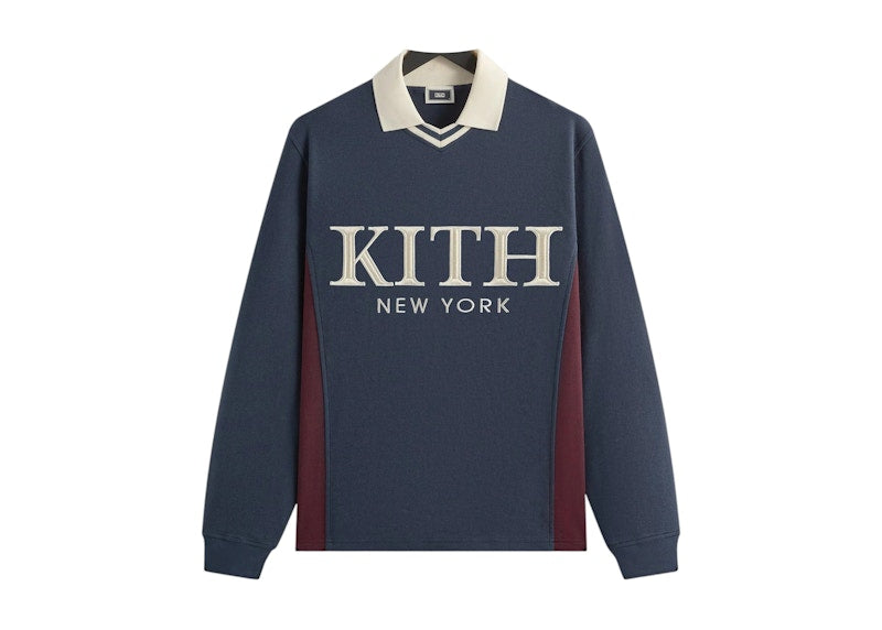 Kith Pique Long Sleeve Tap Polo Nocturnal