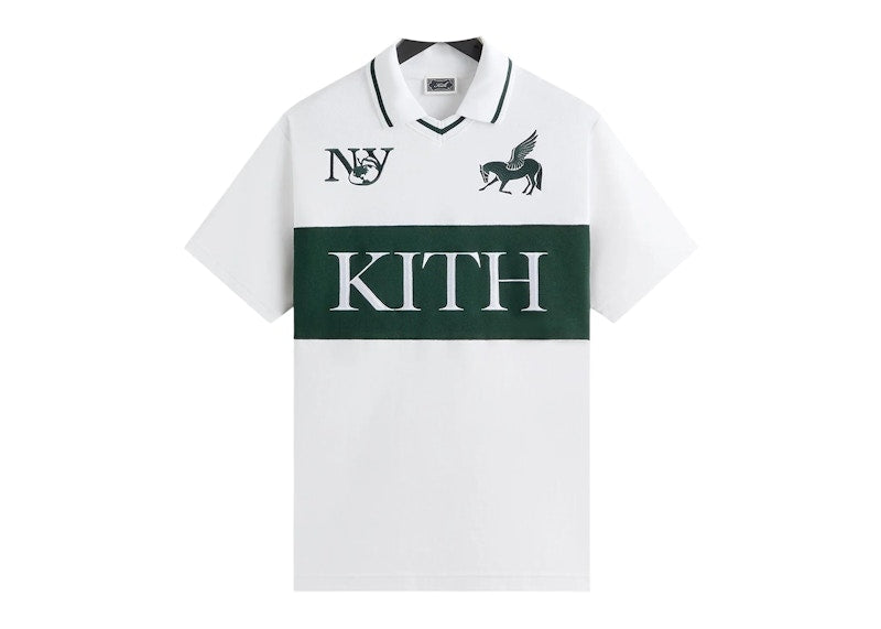 Kith Pique Short Sleeve Tap In Soccer Polo White