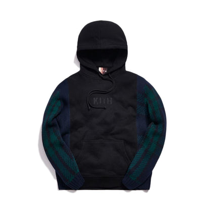 Kith Plaid Adam Combo Knit Hoodie Blackwatch