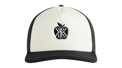 Kith Poly Foam Apple Crest Embroidery Nolan Trucker Hat Black