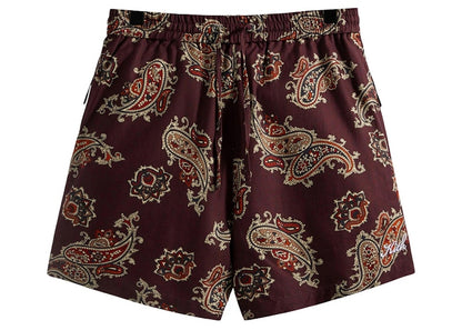 Kith Printed Active Short Silk Paisley Shirt Magma