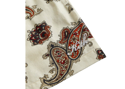 Kith Printed Active Short Silk Paisley Shirt Sandrift