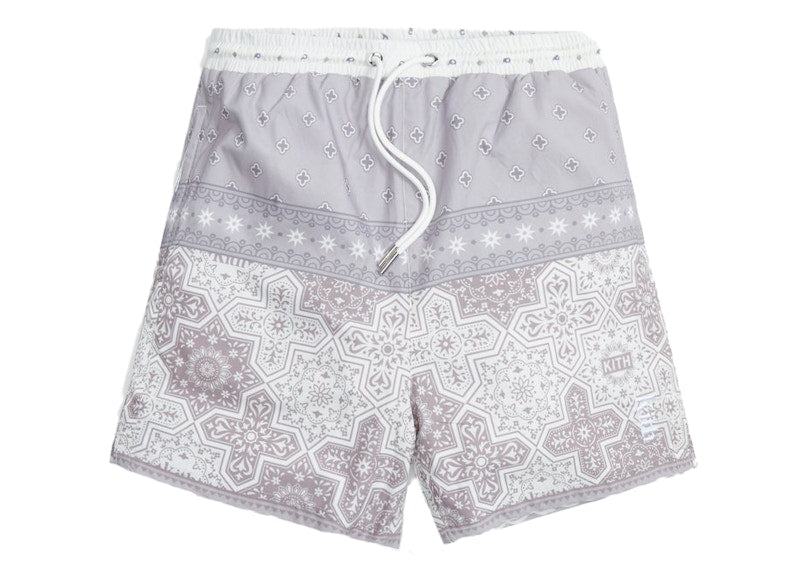 Kith Printed Poplin Active Shorts Dusty Mauve