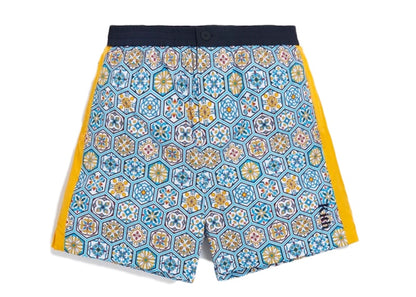 Kith Printed Shorts w Side Panel Blue/Multi