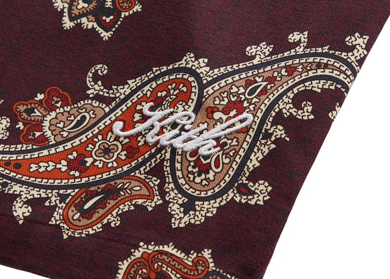 Kith Printed Sullivan Shirt Gi Silk Paisley Shirt Magma