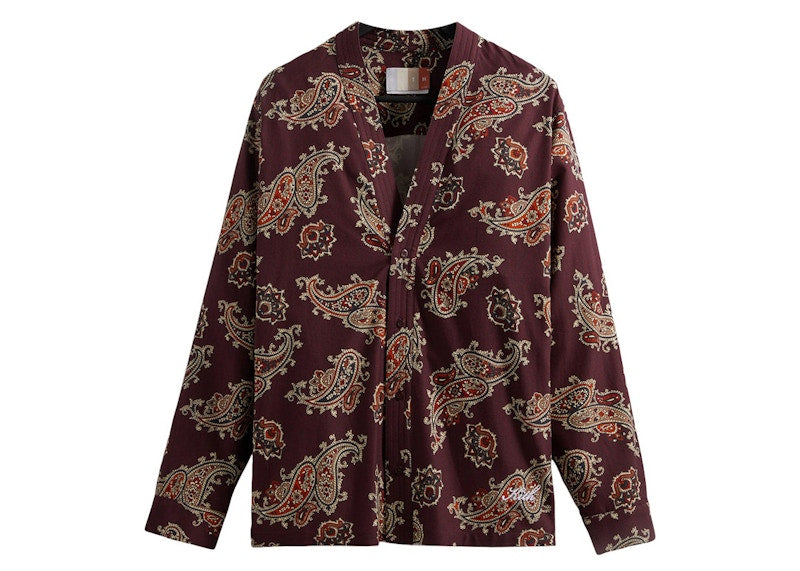 Kith Printed Sullivan Shirt Gi Silk Paisley Shirt Magma