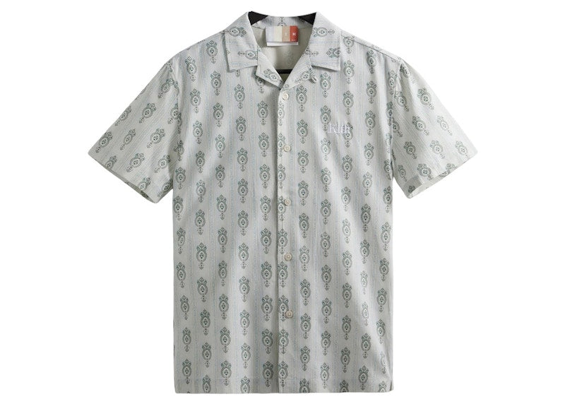 Kith Printed Thompson Stiped Ornament Camp Collar Shirt Atlas
