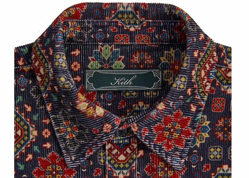 Kith Printed Wide Wale Cord Apollo Shirt Ink