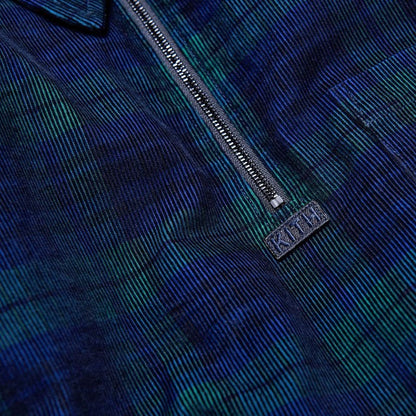 Kith Quarter Zip Collared Shirt Navy/Red