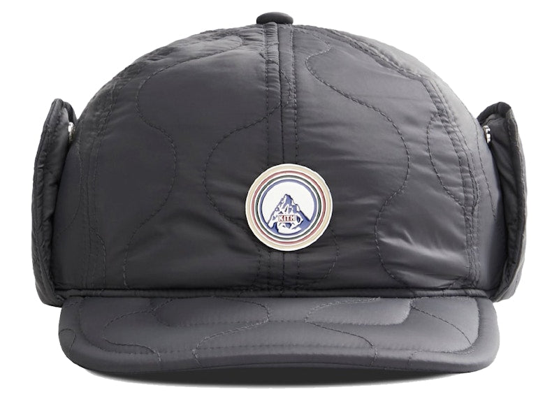 Kith Quilted Nylon Ear Flap Hat Battleship