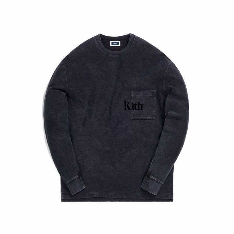 Kith Quinn Crystal Washed L/S Tee Black