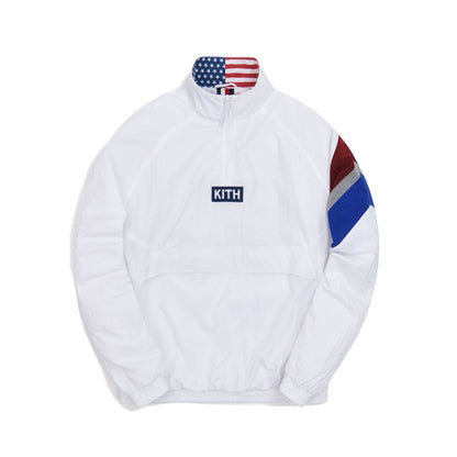 Kith Retro Quarter Zip Track Jacket White