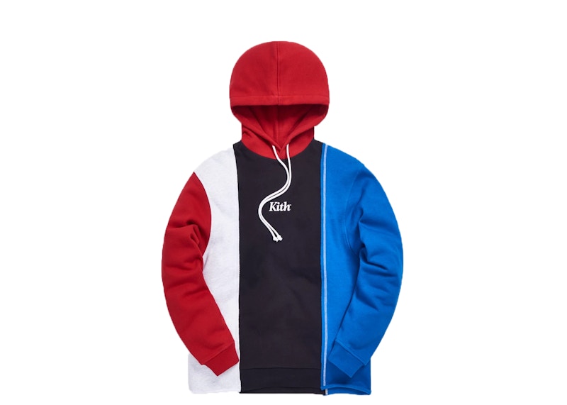 Kith Reverse Paneled Hoodie Navy Multi