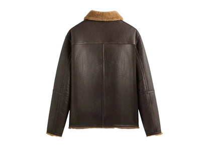 Kith Reversible Shearling Bomber Kindling