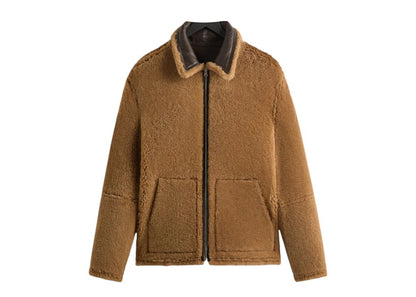 Kith Reversible Shearling Bomber Kindling