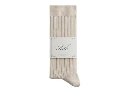 Kith Ribbed Cotton Socks Sandrift