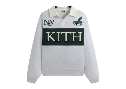 Kith Rugby Nelson Collared Pullover Light Heather Grey