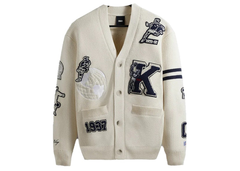 Kith Russell Athletic CUNY Queens College Cardigan Sandrift