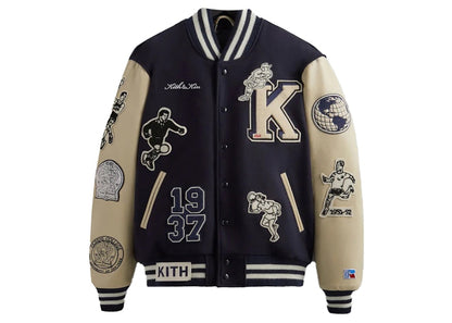 Kith Russell Athletic CUNY Queens College Golden Bear Jacket Nocturnal