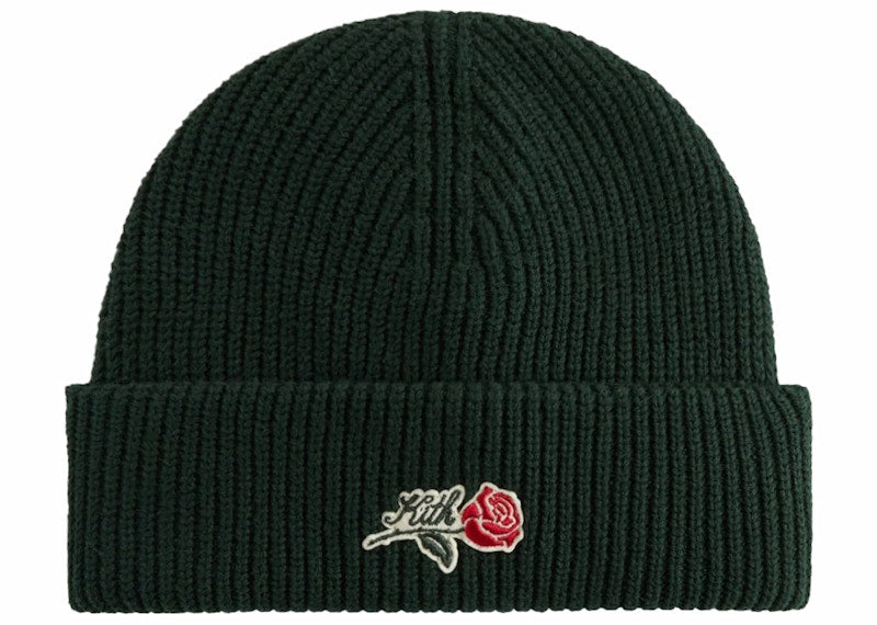 Kith Script Rose Felt Embroidery Cotton Beanie Stadium