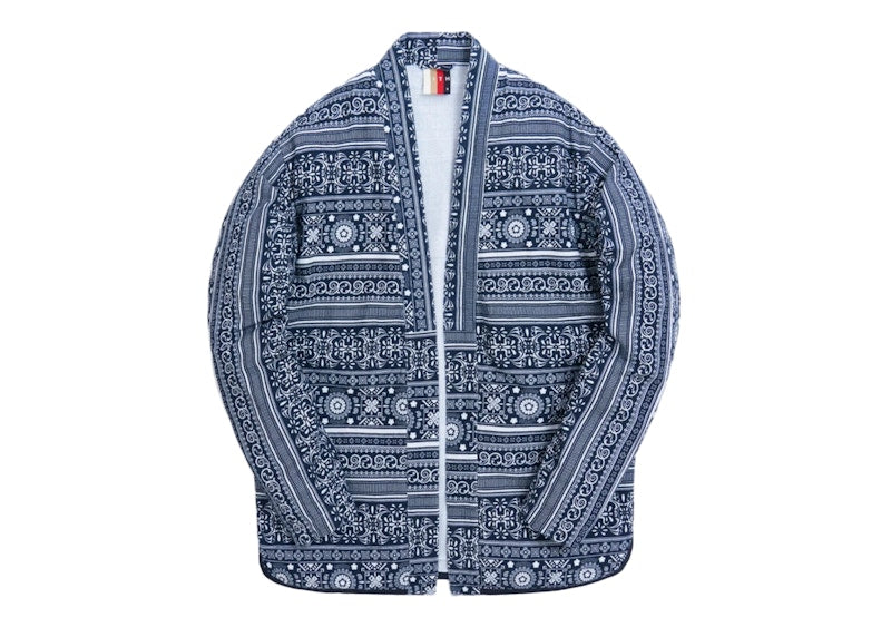 Kith Seersucker Bandana Gi Navy/White