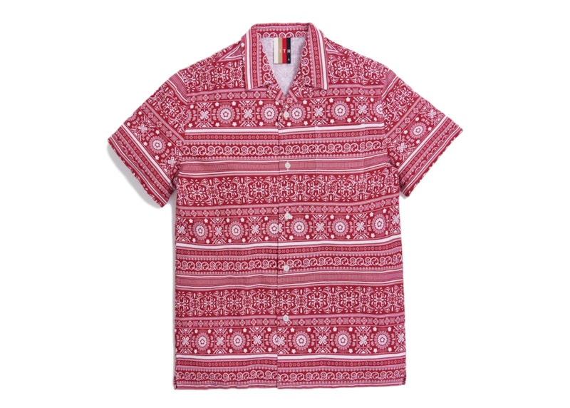 Kith Seersucker Camp Shirt Red/White
