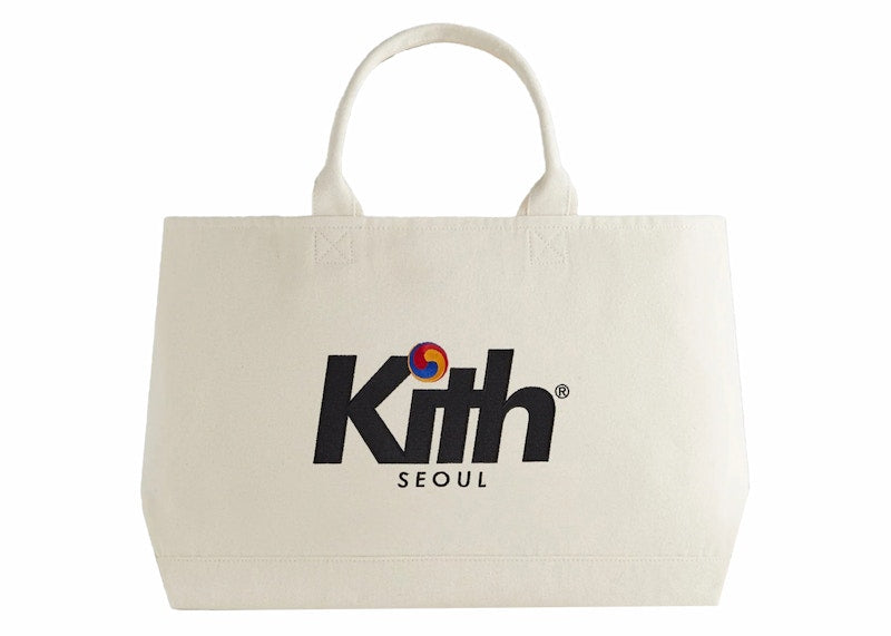 Kith Seoul Spiral Canvas Tote Bag Sandrift