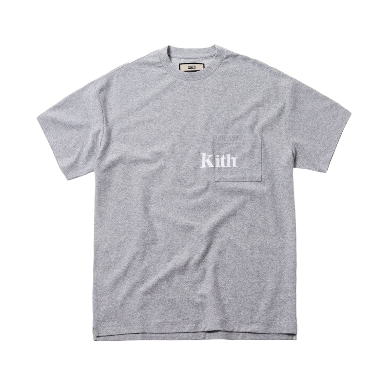 Kith Serif Quinn Pocket Tee Heather Grey