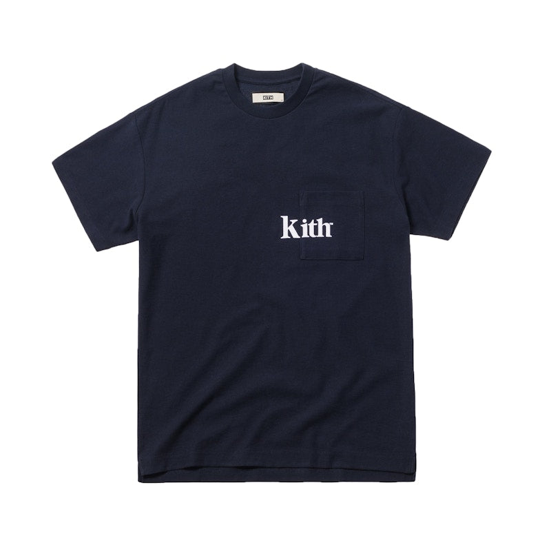 Kith Serif Quinn Pocket Tee Navy