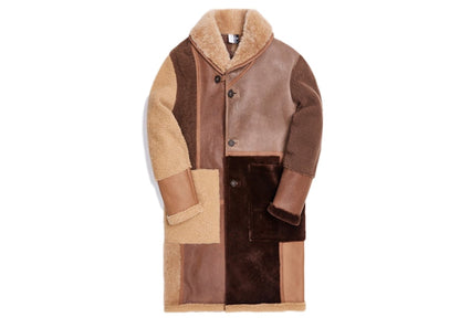 Kith Shearling Patchwork Becker Coat Tan/Multi