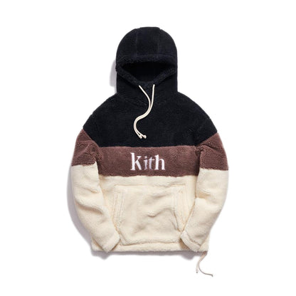 Kith Sherpa Double Pocket Hoodie Mauve