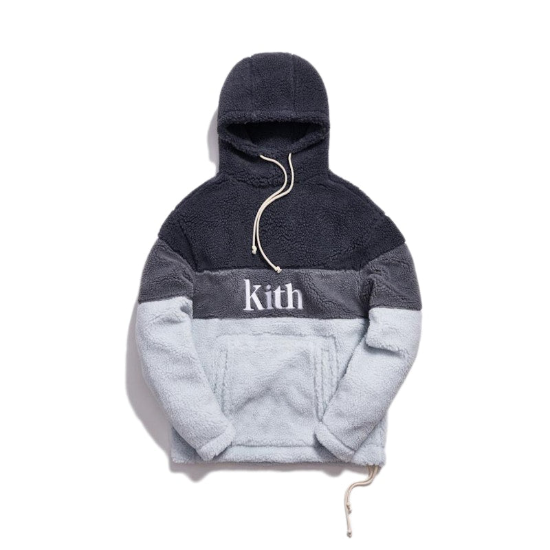 Kith Sherpa Double Pocket Hoodie Pearl Blue