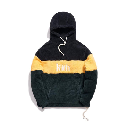 Kith Sherpa Double Pocket Hoodie Solar Yellow