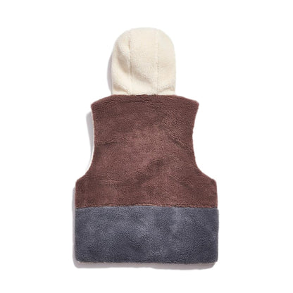 Kith Sherpa Vest Hoodie Mauve