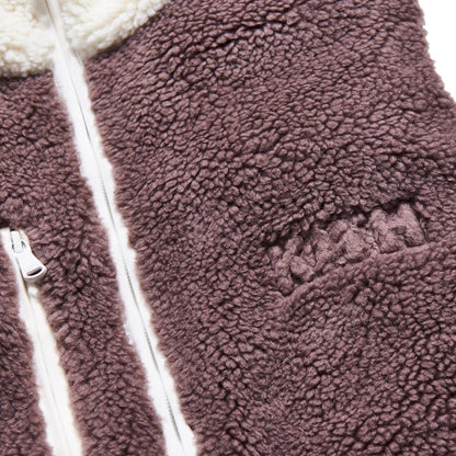 Kith Sherpa Vest Hoodie Mauve