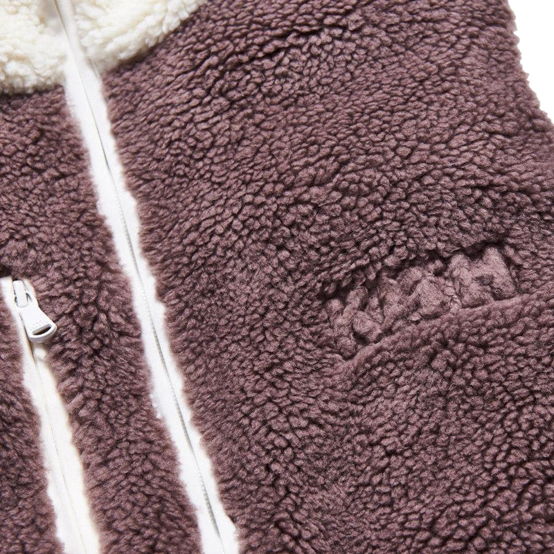 Kith Sherpa Vest Hoodie Mauve