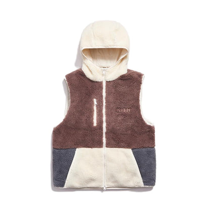 Kith Sherpa Vest Hoodie Mauve