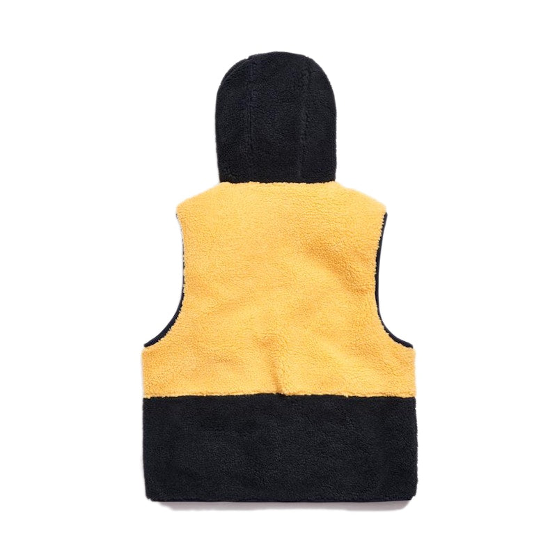 Kith Sherpa Vest Hoodie Solar Yellow