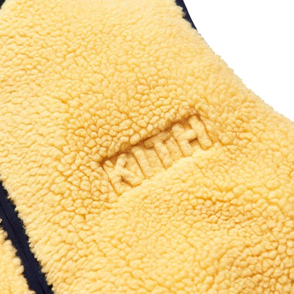 Kith Sherpa Vest Hoodie Solar Yellow