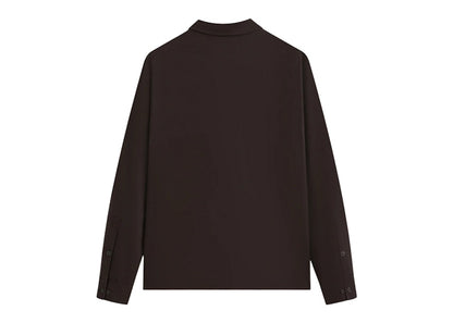 Kith Silk Cotton Long Sleeve Boxy Collar Overshirt Incognito